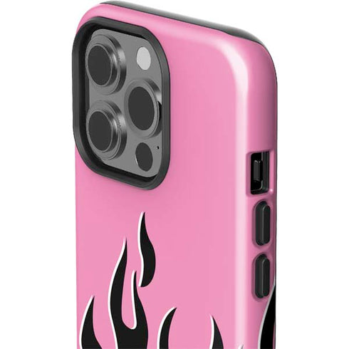 Pink Flames iPhone 15 Pro Impact Case
